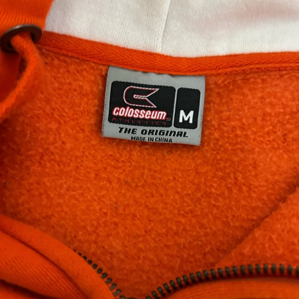 Colosseum Orange and White‎ Fleece Hoodie